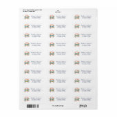 Étiquette Trendy Red Crab Nautical Return Address Label (Feuille entière)