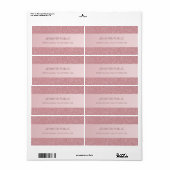 Étiquette Trendy Rose Gold Glitter Elegant Template Shipping (Feuille entière)