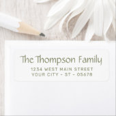 Étiquette Trendy White Simple Chic Styled Typography Script (En situation)