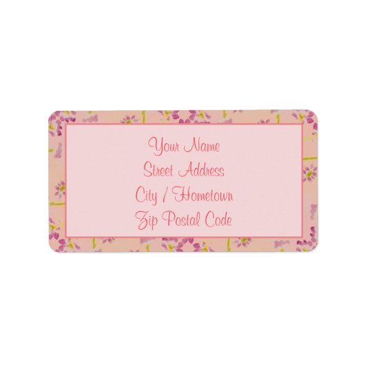 Étiquette Très beau rose (Devant)