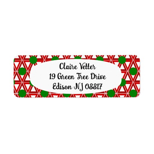 Étiquette Triangle de Noël (Devant)