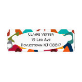 Étiquette Triangles arrondis (Devant)