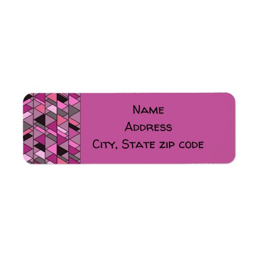 Étiquette Triangles Camo Rose (Devant)