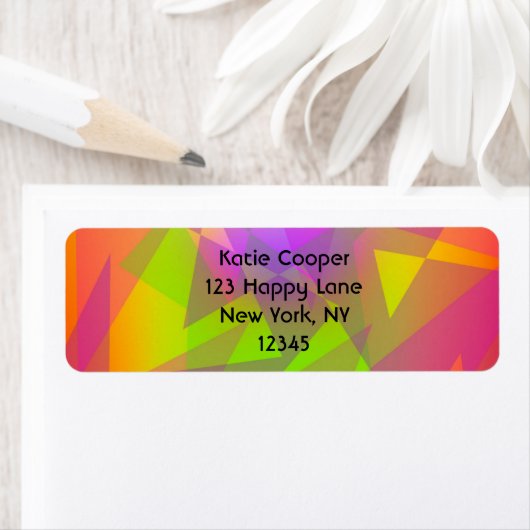 Étiquette Triangles et rectangles Abstraits (En situation)