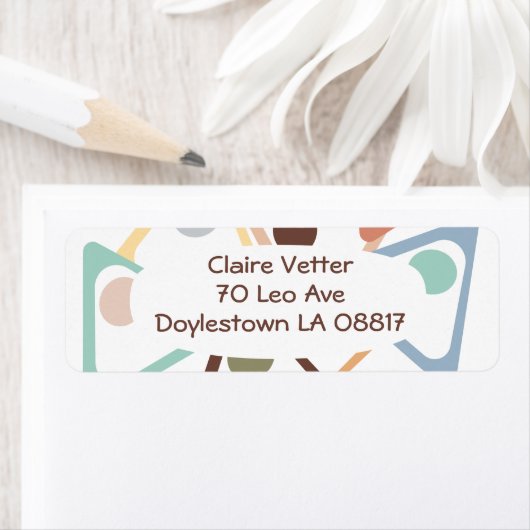 Étiquette Triangles Pastel (En situation)