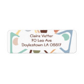 Étiquette Triangles Pastel (Devant)