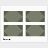 Étiquette Triangulaire Vert Mousse Élégant (Feuille)