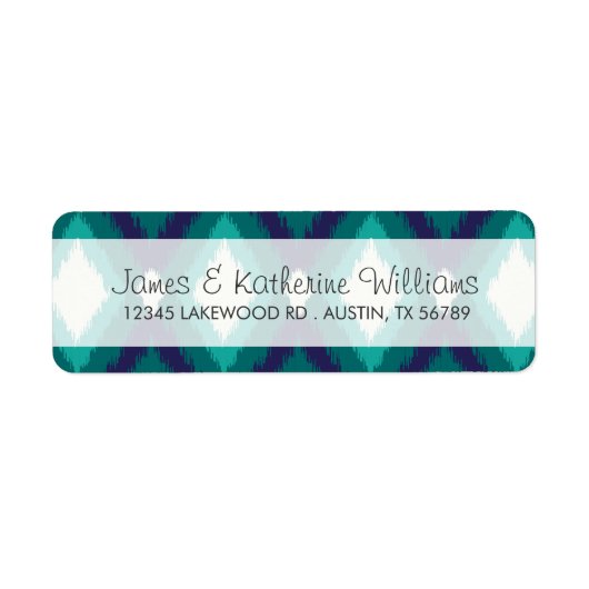 Étiquette Tribal Ikat Chevron Mariage moderne (Devant)