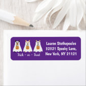 Étiquette Trick Ou Treat Corgi Ghost Dogs Halloween (En situation)