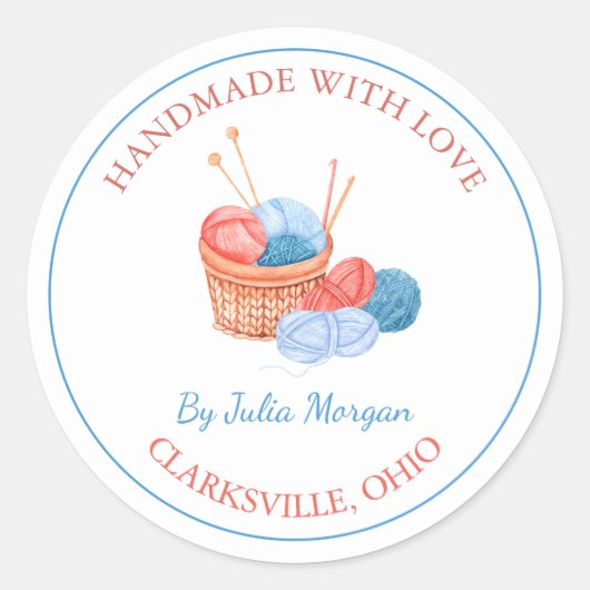 Étiquette tricot artisanal (Devant)