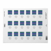 Étiquette Tricot coloré Bandes motif transparent 2 (Feuille entière)