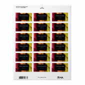 Étiquette Tricot Jaune rouge-jaune (Feuille entière)