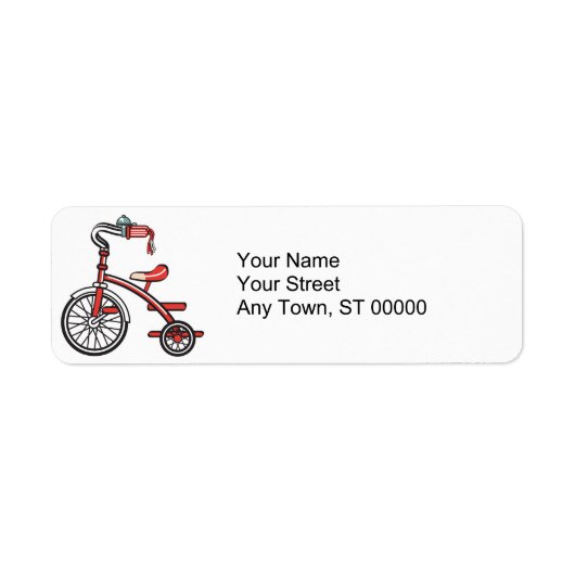Étiquette tricycle rétro (Devant)