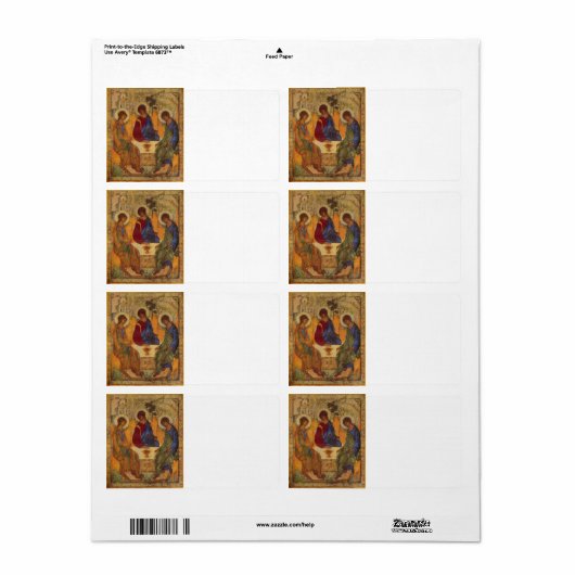 Étiquette Trinity Rublev à la table (Feuille entière)