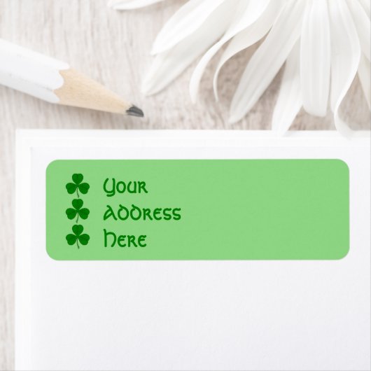 Étiquette Trio shamrock (En situation)