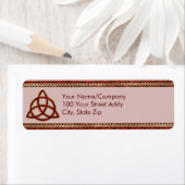 Étiquette Triquetra Red Silk (En situation)