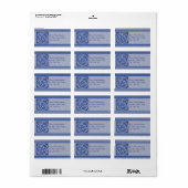 Étiquette Triskel en argent bleu (Feuille entière)