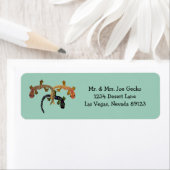 Étiquette Trois Geckos (En situation)