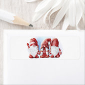 Étiquette Trois gnomes amusants de Noël Café Mug Servant Tr (En situation)