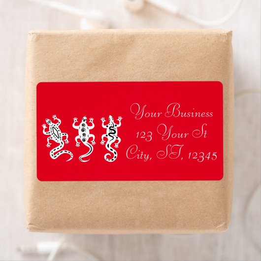 Étiquette Trois Lizards Thunder_Cove style sud-ouest (En situation)