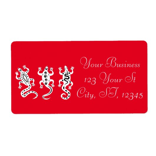 Étiquette Trois Lizards Thunder_Cove style sud-ouest (Devant)