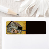 Étiquette Trois Petits Cochons À La Grange Rustique Snoozing (En situation)