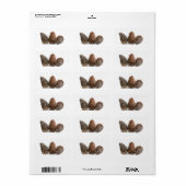 Étiquette Trois pinecones (Feuille entière)