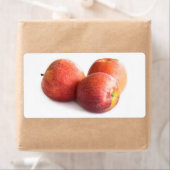 Étiquette Trois pommes rouges (En situation)