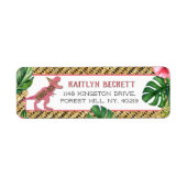 Étiquette Trois Rex Dinosaur 3e anniversaire (Devant)