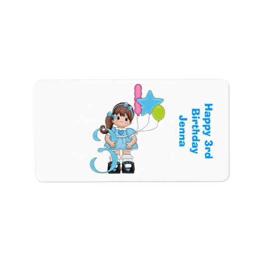 Étiquette Troisième anniversaire Nugget Miniature Candy Wrap (Devant)