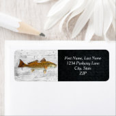 Étiquette Trophée Pêche à l'eau salée de pêche de la pêche d (En situation)