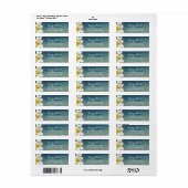 Étiquette Tropical Beach & Plumeria Flowers Return Adresse (Feuille entière)