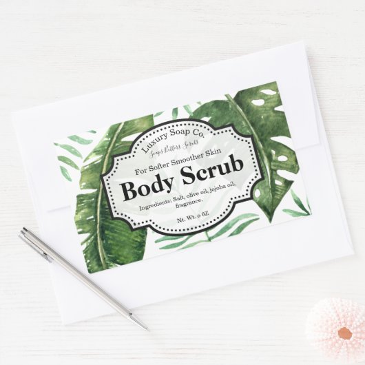 Étiquette Tropical Body Scrub (Enveloppe)
