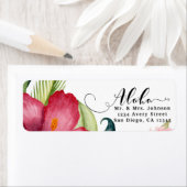 Étiquette Tropical Botanical Floral Aloha Elégante Invitatio (En situation)