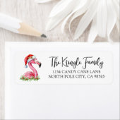 Étiquette Tropical Christmas Return Address Label (En situation)