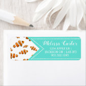 Étiquette Tropical Clownfish & Bubbles Motif (En situation)