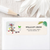 Étiquette Tropical Greeny Forest Adresse animale (En situation)