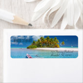 Étiquette Tropical Island Beach Getaway Paradise (En situation)