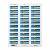 Étiquette Tropical Island Beach Getaway Paradise (Feuille entière)