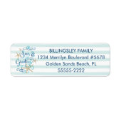 Étiquette Tropical Joyeuses Fêtes Starfish (Devant)