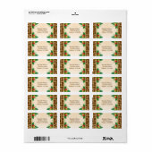 Étiquette Tropical Jungle Adresse de retour (Feuille entière)
