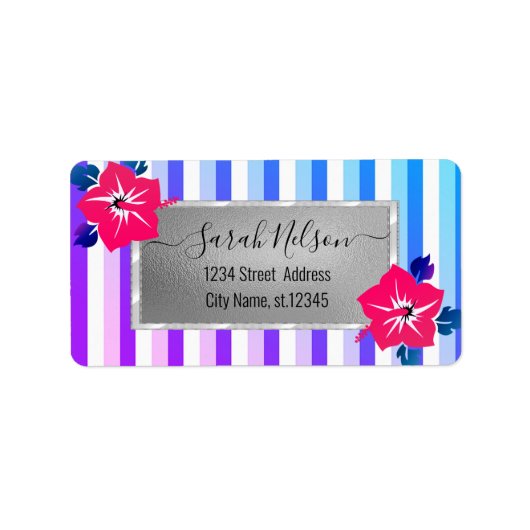 Étiquette Tropical moderne, Hibiscus (Devant)