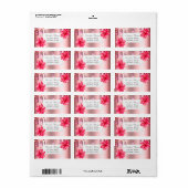 Étiquette Tropical Moderne, Hibiscus, Déchets (Feuille entière)