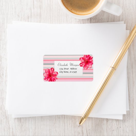 Étiquette Tropical moderne, Hibiscus Stripe (En situation)