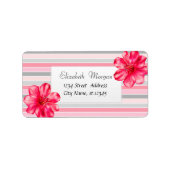 Étiquette Tropical moderne, Hibiscus Stripe (Devant)