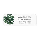 Étiquette Tropical Palm Leaf Return Address Label (Devant)