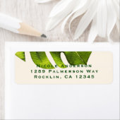 Étiquette Tropical Palm Leaf Summer Elegant Modern Wedding (En situation)