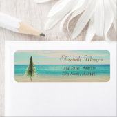 Étiquette Tropical, Pin de Noël, Plage (En situation)