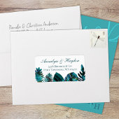 Étiquette Tropical Turquoise Island Feuille Adresse du Maria