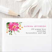 Étiquette Tropiques aquarelles (En situation)